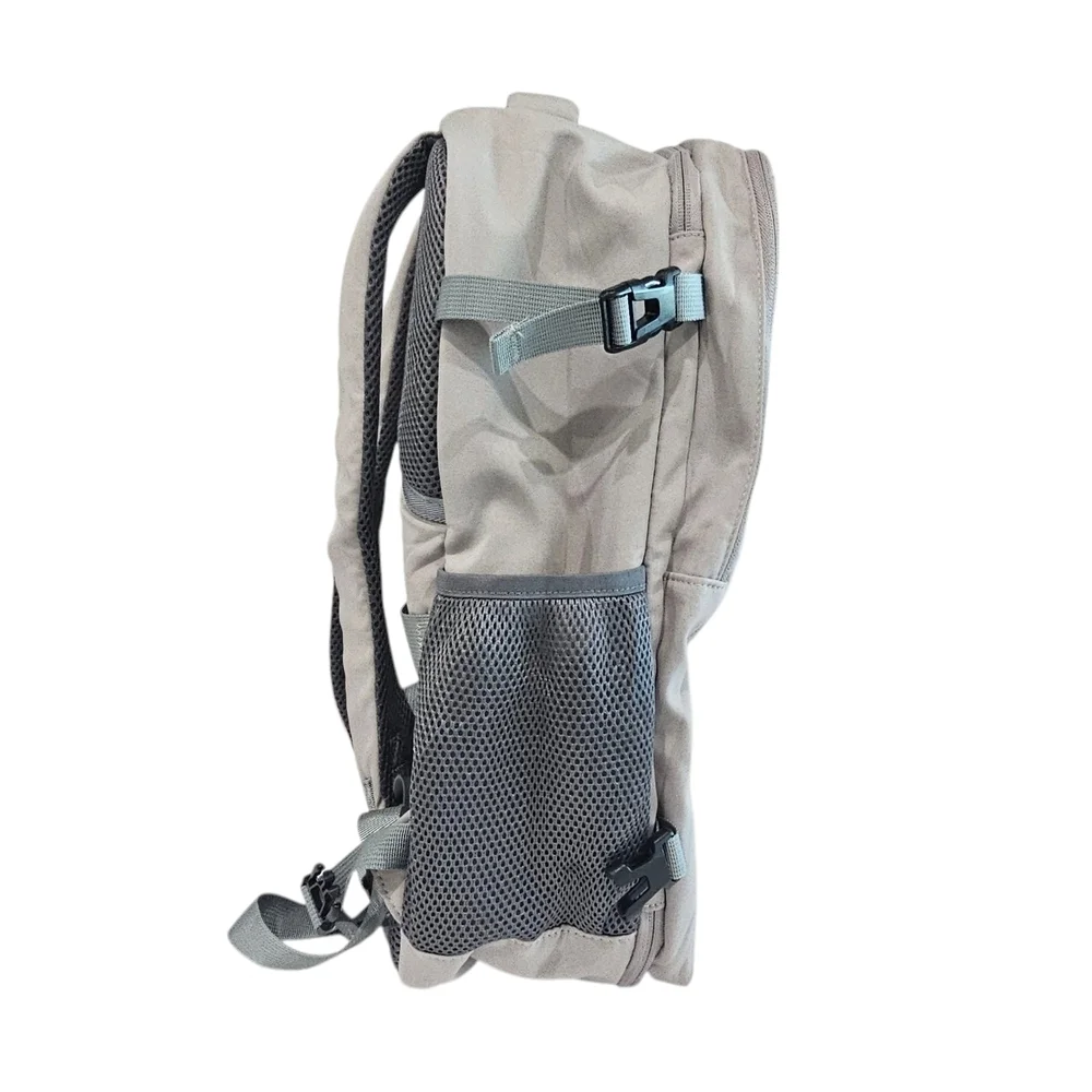 Gray Structured Backpack with Modern Design